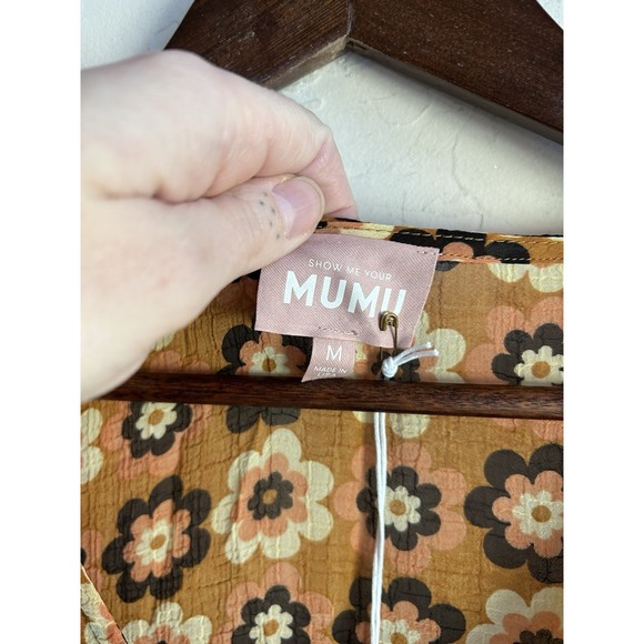 Show Me Your Mumu Fleetwood Maxi Dress M NWT Retro Floral Hippie Tiered Ruffle - Picture 4 of 7